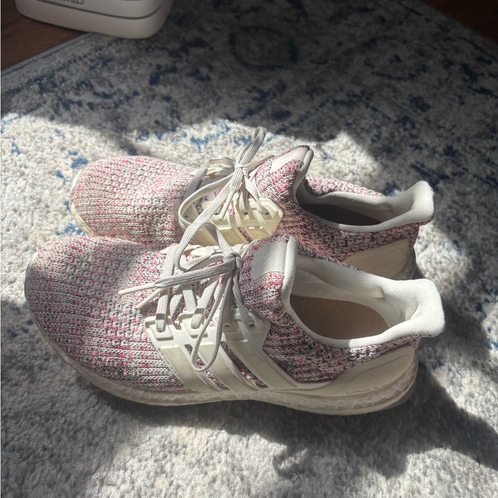 Adidas Pink and White Ultra Boosts!